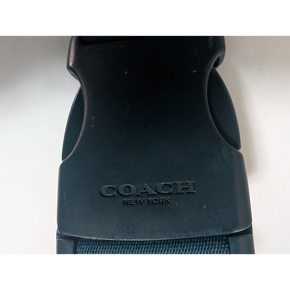 Coach Dark Teal Perforated Leather Belt Bag - Picture 5 of 9